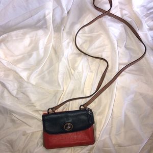 red and blue mini crossbody